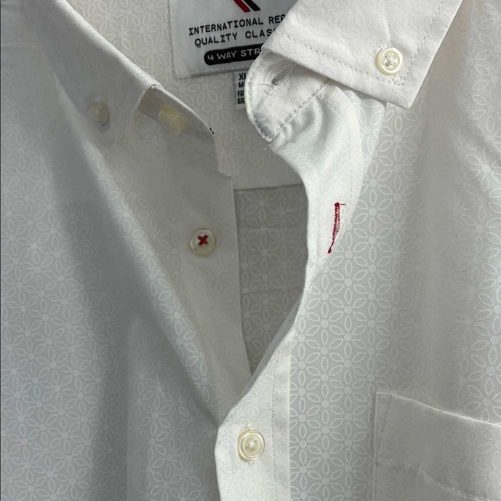 Elegant short sleeve White Button-Down Shirt for men